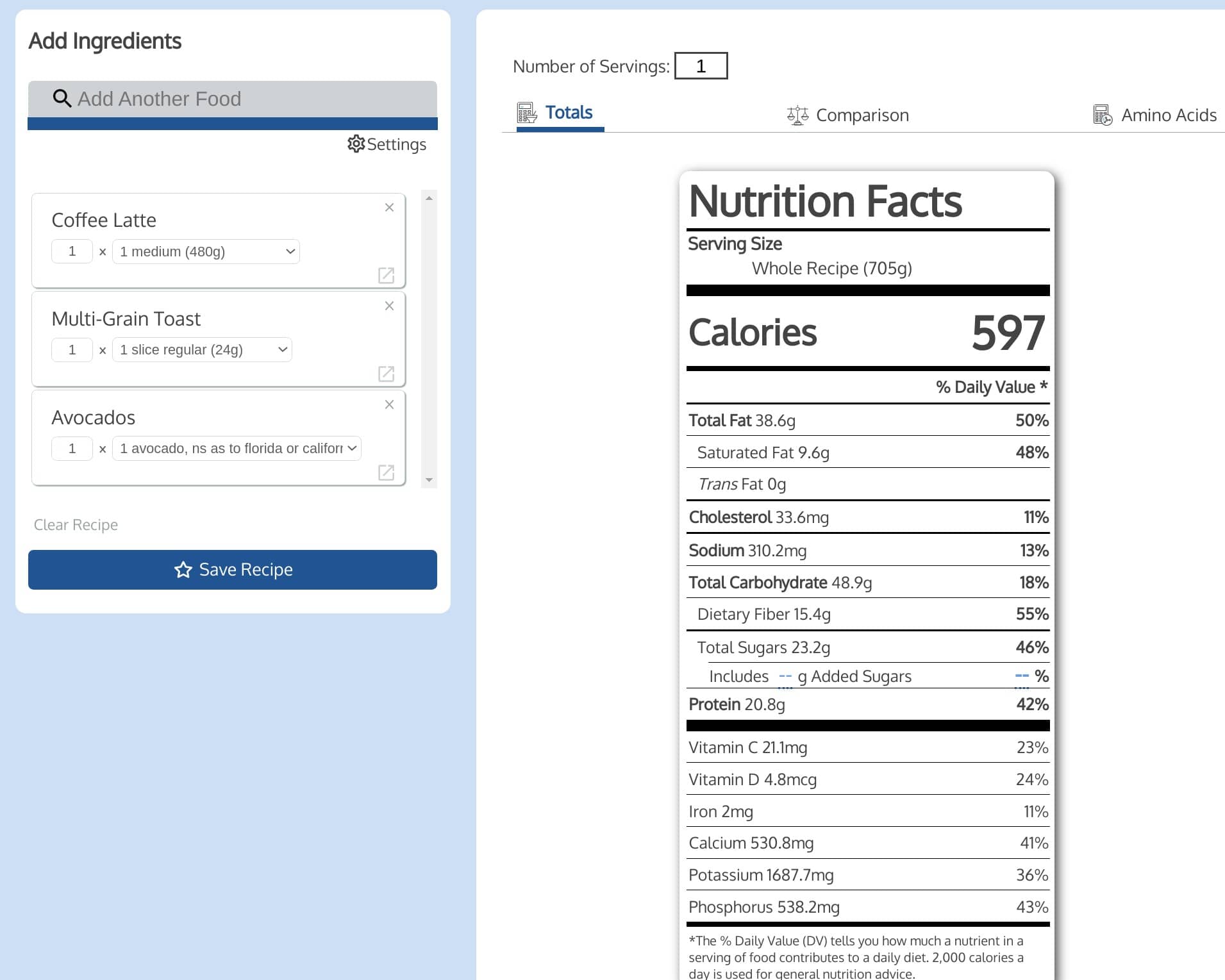 My Food Data - Free Nutrition Tools to Understand What You Eat